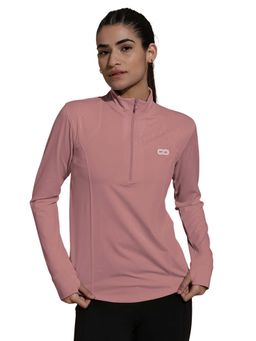Silvertraq - Women Pink Ath Runner Regular High Neck T-Shirt