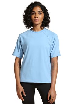 Silvertraq - Women Blue Traq Fit Raglan Regular Crew Neck T-Shirt