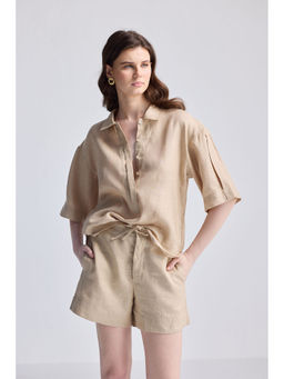 Reistor - Neutral Beige Drawstring Shorts