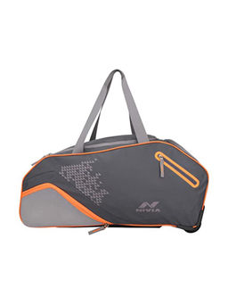 Nivia - Ashtang Small Trolley Bag - Grey Orange