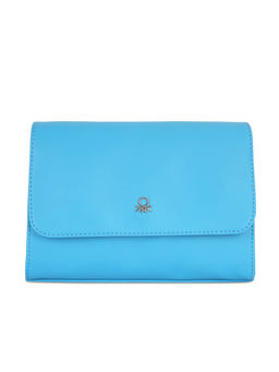 United Colors of Benetton - Giana PU Women Shoulder Handbag Aqua Blue (S)