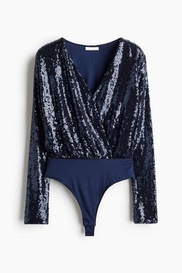 H&M - Women Blue Sequined Body