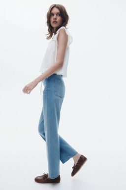 H&M - Women Blue Straight High Jeans