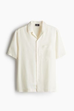 H&M - Men White Regular Fit Lyocell Resort Shirt