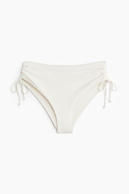 H&M - Women White Drawstring-Detail Bikini Bottoms