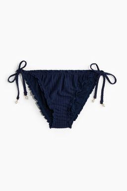 H&M - Women Blue Tie Tanga Bikini Bottoms