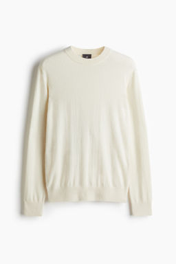 H&M - Men White Regular Fit Cashmere Jumper