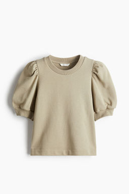 H&M - Women Green Puff-Sleeved Top