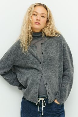 H&M - Women Grey Mama Fine-Knit Cardigan