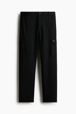 H&M - Men Black Slim Fit Cargo Trousers