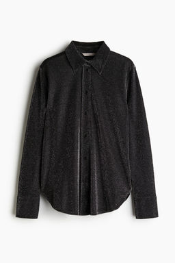 H&M - Women Black Glittery Shirt