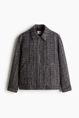 H&M - Men Grey Regular Fit Tweed Overshirt