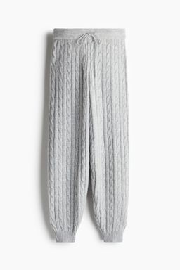 H&M - Women Grey Cable-Knit Joggers