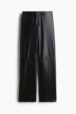 H&M - Women Black Coated Trousers