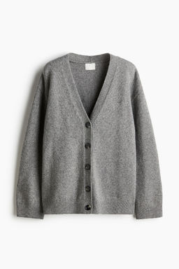 H&M - Women Grey Knitted Cardigan