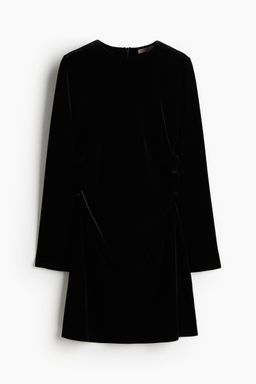 H&M - Women Black Fitted Jersey Dress