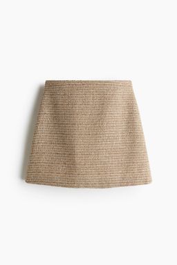 H&M - Women Bronze Boucl Mini Skirt