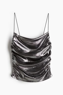 H&M - Women Silver Draped Strappy Top
