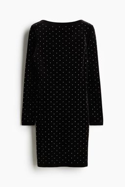 H&M - Women Black Boat-Neck Dress