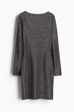 H&M - Women Grey Boat-Neck Dress