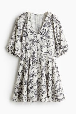 H&M - Women White Fla-Skirt Dress