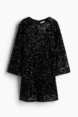 H&M - Women Black Sequined A-Line Dress