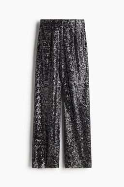 H&M - Women Grey Sequined Trousers