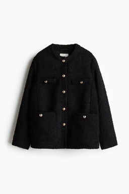 H&M - Women Black Boucle Jacket