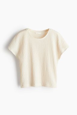 H&M - Women Beige Textu Jersey Top