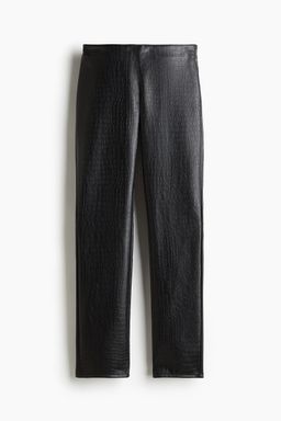 H&M - Women Black Straight Coated Trousers