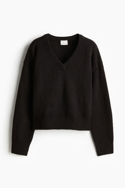 H&M - Women Brown V-Neck Jumper