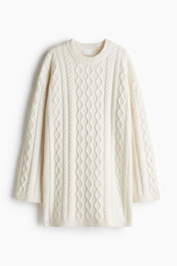 H&M - Women Beige Cable-Knit Dress