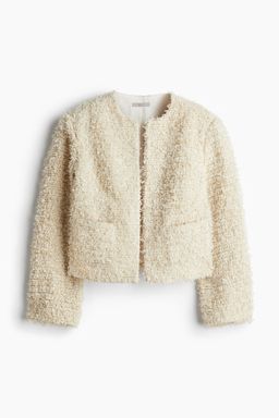 H&M - Women White Textu-Weave Jacket