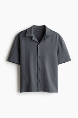 H&M - Men Grey Loose Fit Resort Shirt