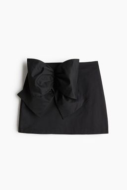 H&M - Women Black Bow-Front Mini Skirt
