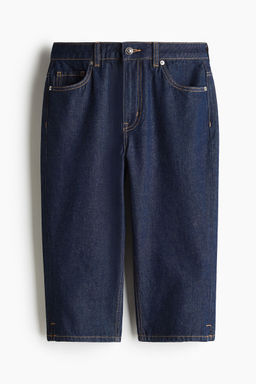 H&M - Women Blue Slim Straight High Capri Jeans