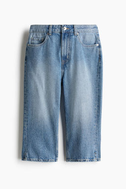 H&M - Women Blue Slim Straight High Capri Jeans