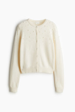H&M - Women Beige Embellished Cardigan