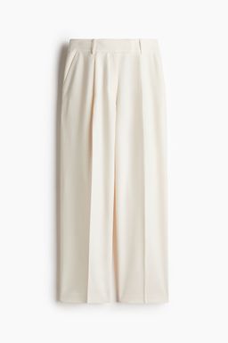 H&M - Women Beige Straight Trousers
