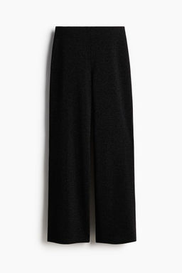 H&M - Women Black Straight Jersey Trousers