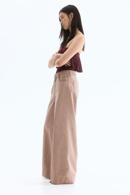 H&M - Women Orange Wide High Jeans