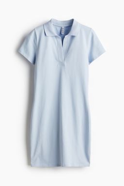 H&M - Women Blue Bodycon Polo Dress