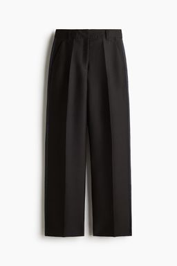 H&M - Women Black Crease-Leg Tuxedo Trousers