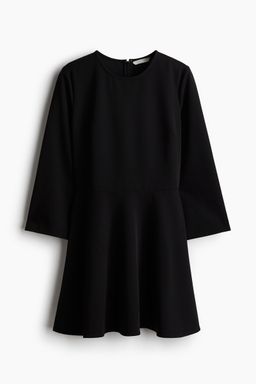 H&M - Women Black Fla-Skirt Twill Dress