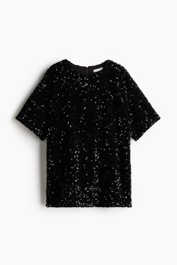 H&M - Women Black Sequined Top