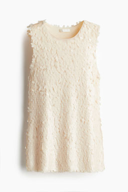 H&M - Women Beige Sequined Vest Top