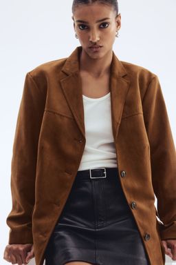 H&M - Women Beige Single-Breasted Blazer