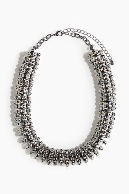 H&M - Women Silver Chunky Rhinestone Necklace