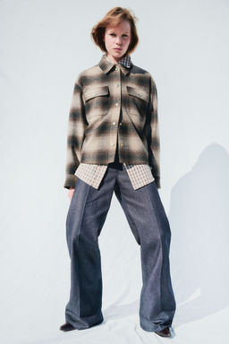 H&M - Women Brown Oversized Shacket