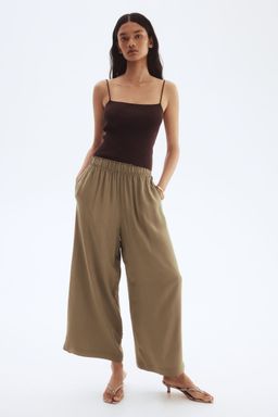 H&M - Women Green Viscose Culottes